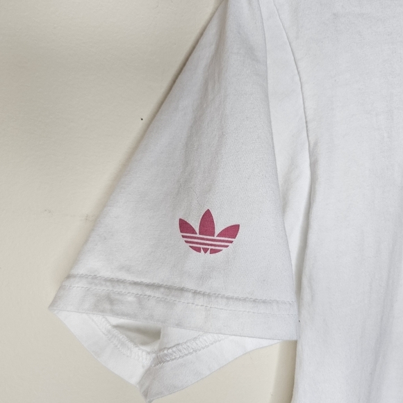 Adidas G Shmoofoil T-Shirt - White/Rose Tone Size Small - Picture 8 of 8